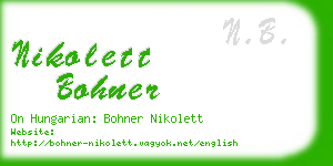 nikolett bohner business card